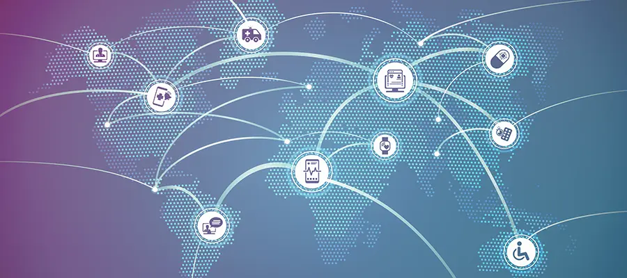 Digital map of the world to illustrate medical device compliance