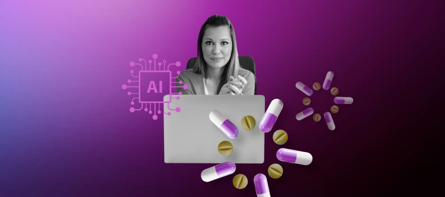 Image of a life science professional using a digital QMS on their laptop.